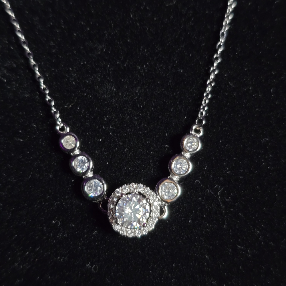 .5 Ct Moissanite 925 Silver Necklace - Picture 6 of 6